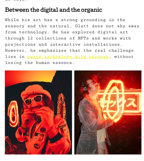 Press coverage about digital and organic art